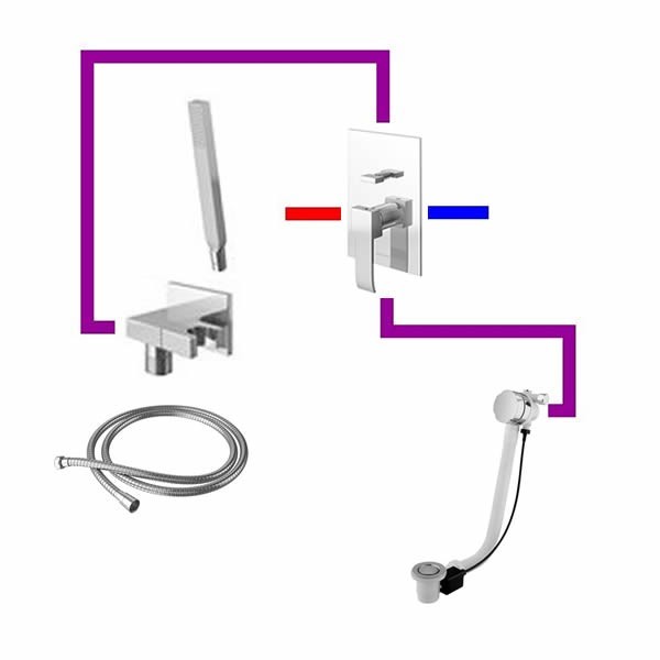 Kohlman Axis kompletny zestaw wannowy