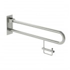 Roca Access Pro M1 poręcz uchylna 85 cm z uchwytem na papier stal nierdzewna matowa A817192C20