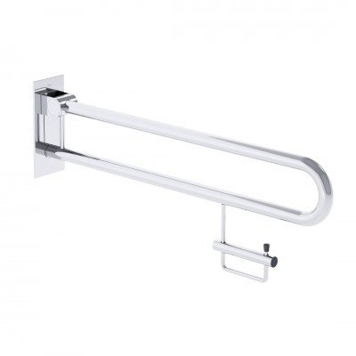 Roca Access Pro M1 poręcz uchylna 85 cm z uchwytem na papier stal nierdzewna połysk A817192C00
