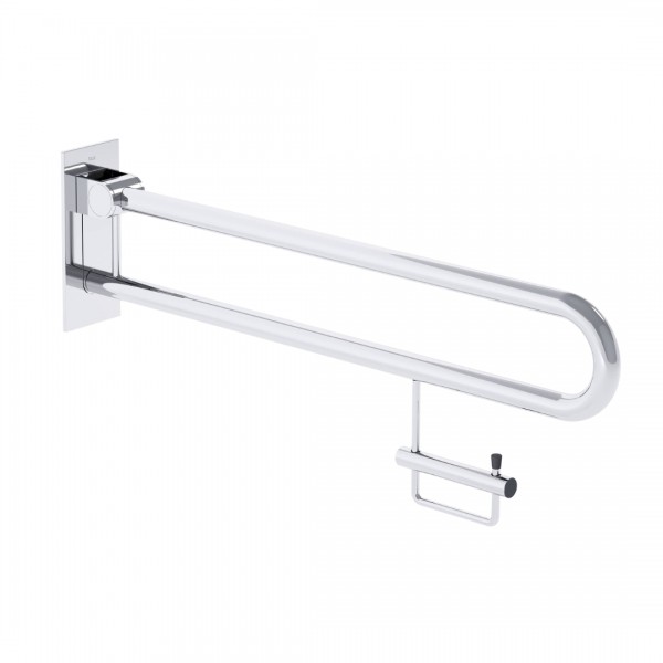 Roca Access Pro M1 poręcz uchylna 85 cm z uchwytem na papier stal nierdzewna połysk A817192C00