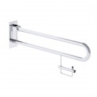 Roca Access Pro M1 poręcz uchylna 85 cm z uchwytem na papier stal nierdzewna połysk A817192C00