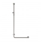 Roca Access Pro M1 poręcz prysznicowa kątowa z uchwytem 120x50 cm lewa stal nierdzewna matowa A817194C20