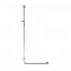 Roca Access Pro M1 poręcz prysznicowa kątowa z uchwytem 120x50 cm lewa stal nierdzewna połysk A817194C00