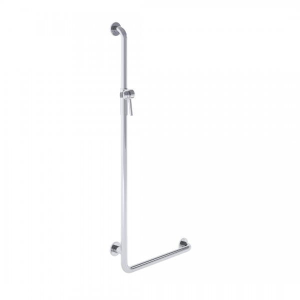 Roca Access Pro M1 poręcz prysznicowa kątowa z uchwytem 120x50 cm lewa stal nierdzewna połysk A817194C00