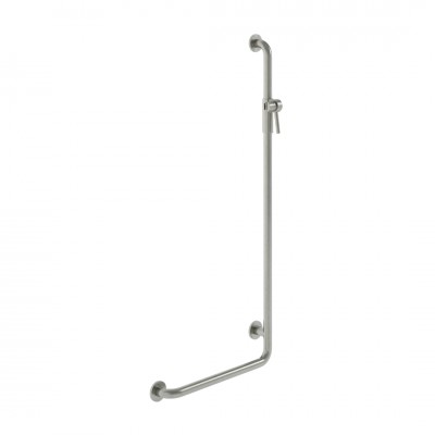 Roca Access Pro M1 poręcz prysznicowa kątowa z uchwytem 120x50 cm prawa stal nierdzewna matowa A817195C20