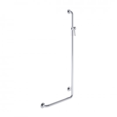 Roca Access Pro M1 poręcz prysznicowa kątowa z uchwytem 120x50 cm prawa stal nierdzewna połysk A817195C00