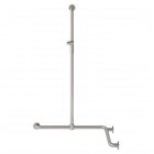Roca Access Pro M1 poręcz prysznicowa na 2 ściany z uchwytem 120x76,3x76,3 cm prawa stal nierdzewna matowa A817196C20