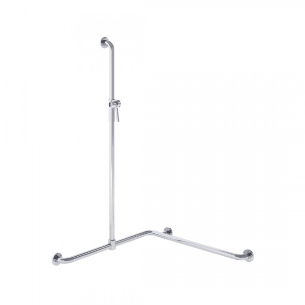 Roca Access Pro M1 poręcz prysznicowa na 2 ściany z uchwytem 120x76,3x76,3 cm prawa stal nierdzewna połysk A817196C00