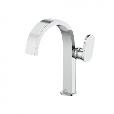 Roca Kay bateria umywalkowa wysoka stojąca Cold Start chrom A5A407GC00