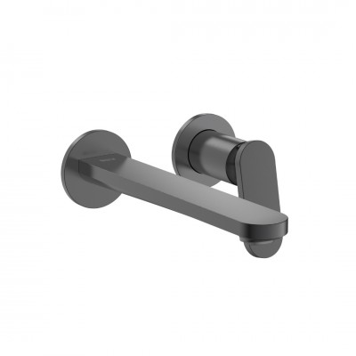 Roca Kay bateria umywalkowa podtynkowa wylewka 20 cm brushed graphite A5A357GGM0