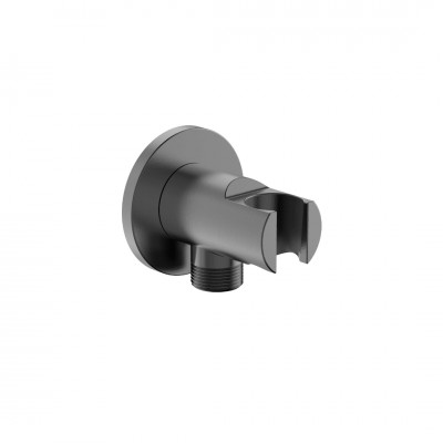 Roca Aqua przyłącze kątowe z uchwytem brushed graphite A5B5250GM0