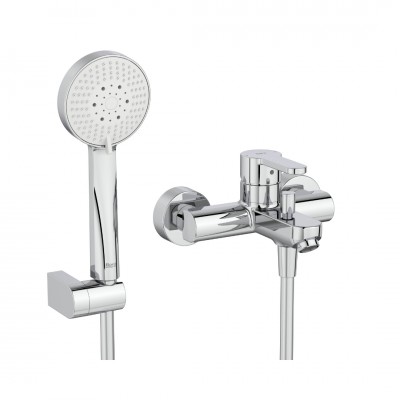 Roca L20 Round bateria wannowa ścienna chrom A5A019HC00