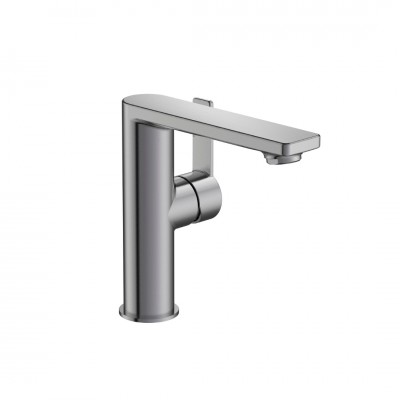 Roca Targa bateria umywalkowa stojąca Cold Start brushed graphite A5A405FGM0
