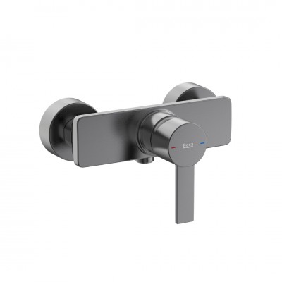 Roca Targa bateria prysznicowa ścienna brushed graphite A5A215FGM0