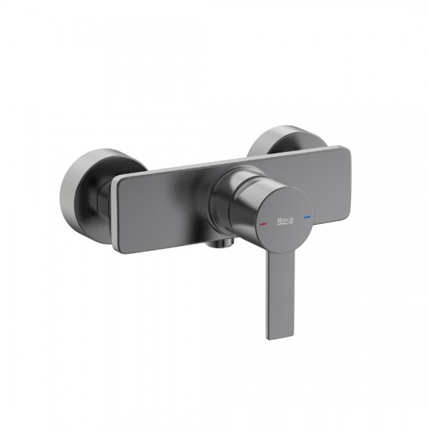 Roca Targa bateria prysznicowa ścienna brushed graphite A5A215FGM0