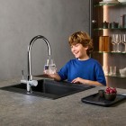 Roca Aquafy bateria kuchenna stojąca z systemem filtracji wody chrom A5A8B3GC00