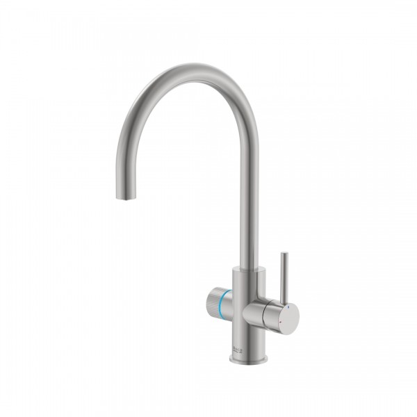 Roca Aquafy bateria kuchenna stojąca z systemem filtracji wody stal szczotkowana inox A5A8B3GSM0