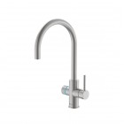 Roca Aquafy bateria kuchenna stojąca z systemem filtracji wody stal szczotkowana inox A5A8B3GSM0