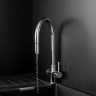 Roca Aquafy bateria kuchenna stojąca z wyciąganą wylewką z systemem filtracji wody chrom A5A8D3GC00