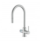 Roca Aquafy bateria kuchenna stojąca z wyciąganą wylewką z systemem filtracji wody chrom A5A8D3GC00
