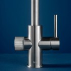Roca Aquafy bateria kuchenna stojąca z wyciąganą wylewką z systemem filtracji wody stal szczotkowana inox A5A8D3GSM0