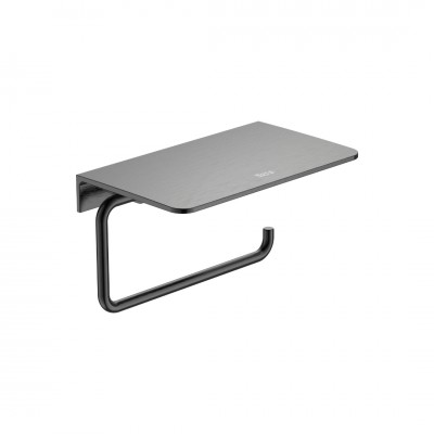 Roca Hotels 2.0 uchwyt na papier z półką brushed graphite A817581GM0