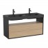 Roca Meridian szafka podumywalkowa 120x46 cm wisząca czarny mat / olcha A858109608