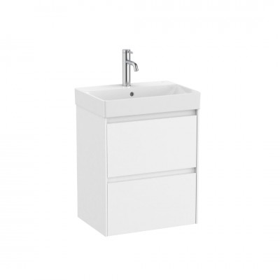 Roca Ona Unik Compacto zestaw łazienkowy 50 cm z szufladami biały mat A851682509