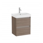 Roca Ona Unik Compacto zestaw łazienkowy 50 cm z szufladami ciemny wiąz A851682511