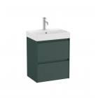 Roca Ona Unik Compacto zestaw łazienkowy 50 cm z szufladami ciemny zielony mat A851682513