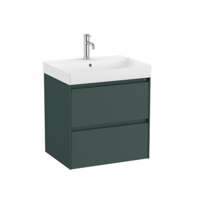 Roca Ona Unik zestaw łazienkowy 60 cm z szufladami ciemny zielony mat A851688513