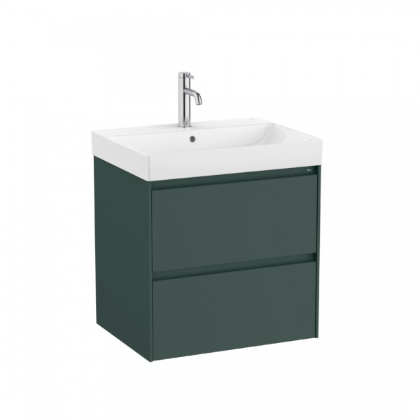 Roca Ona Unik zestaw łazienkowy 60 cm z szufladami ciemny zielony mat A851688513