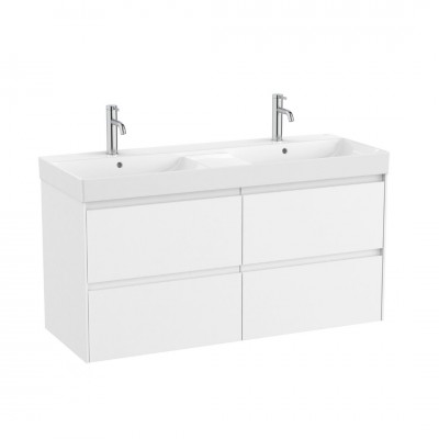 Roca Ona Unik zestaw łazienkowy 120 cm z szufladami biały mat A851694509