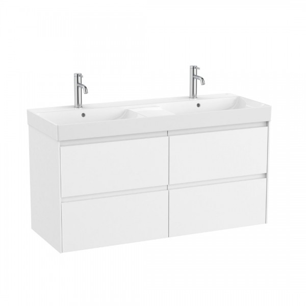 Roca Ona Unik zestaw łazienkowy 120 cm z szufladami biały mat A851694509