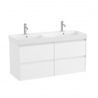 Roca Ona Unik zestaw łazienkowy 120 cm z szufladami biały mat A851694509