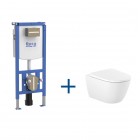 Roca zestaw podtynkowy Duplo S + miska WC wisząca Ona Rimless z deską WC wolnoopadającą A893107560
