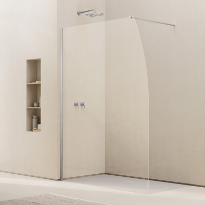 Ronal Easy 2.0 ścianka prysznicowa wolnostojąca Walk-in 120 cm nikiel szczotkowany D40S1202507