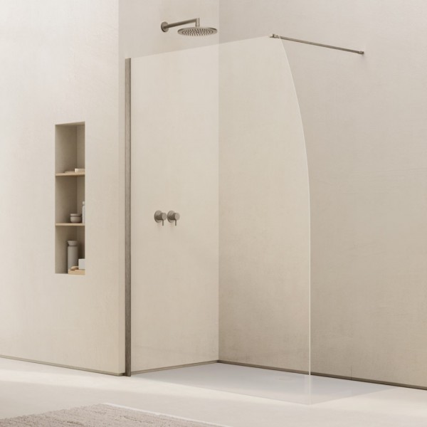 Ronal Easy 2.0 ścianka prysznicowa wolnostojąca Walk-in 90 cm brąz szczotkowany D40S0902807