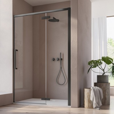 Sanswiss Oriana drzwi prysznicowe 90 cm prawe czarny mat D36T13R0900607