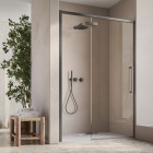 Sanswiss Oriana drzwi prysznicowe 90 cm lewe gunmetal szczotkowany D36T13L0902607