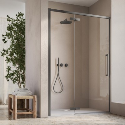 Sanswiss Oriana drzwi prysznicowe 90 cm lewe gunmetal szczotkowany D36T13L0902607 Sanswiss Oriana drzwi prysznicowe 90 cm lewe gunmetal szczotkowany D36T13L0902607