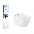 Roca Duplo One Vorea In-Wash zestaw WC podtynkowy 5w1 toaleta myjąca wisząca Rimless Vortex biała 78638