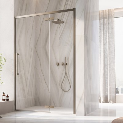 Sanswiss Oriana drzwi prysznicowe 90 cm prawe brąz szczotkowany D36T13R0902807