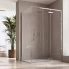 Sanswiss Oriana kabina prysznicowa kwadratowa 90x90 cm prawa srebrny połysk 78676