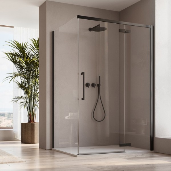 Sanswiss Oriana kabina prysznicowa prostokątna 90x80 cm prawa czarny mat 78724