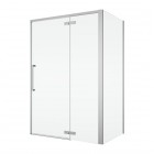 Sanswiss Oriana kabina prysznicowa prostokątna 90x80 cm prawa srebrny połysk 78810