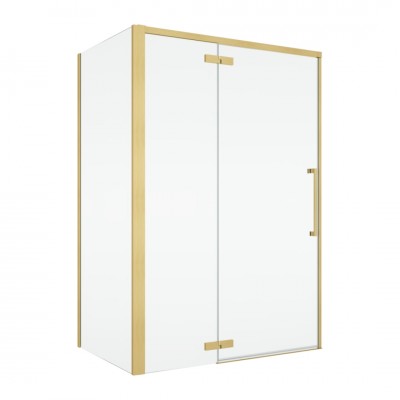 Sanswiss Oriana kabina prysznicowa prostokątna 90x80 cm lewa złoto szczotkowane 78873 Sanswiss Oriana kabina prysznicowa prostokątna 90x80 cm lewa złoto szczotkowane 78873