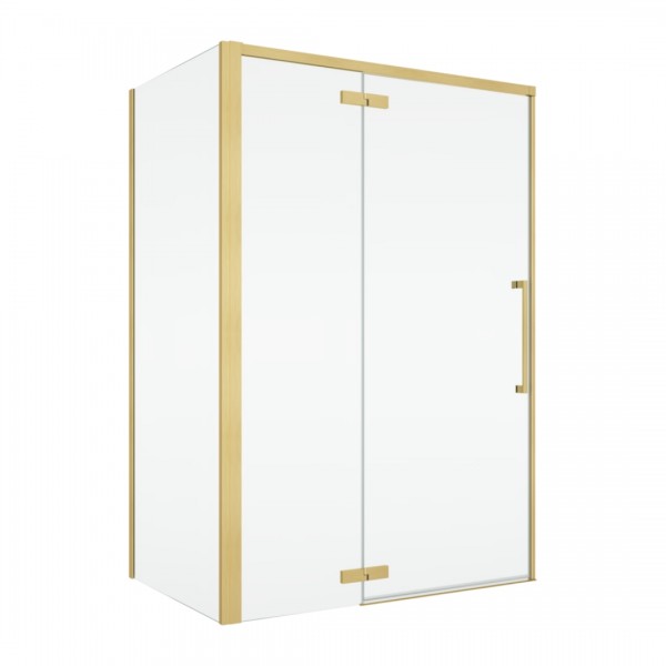 Sanswiss Oriana kabina prysznicowa prostokątna 90x80 cm lewa złoto szczotkowane 78873