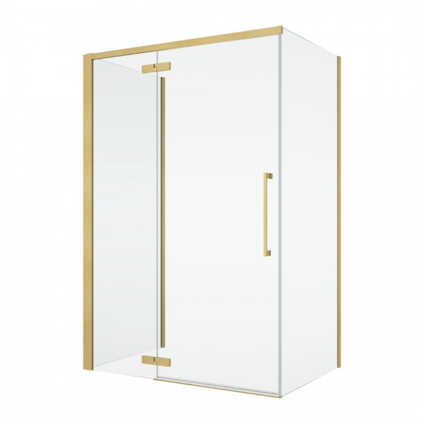 Sanswiss Oriana kabina prysznicowa prostokątna 90x80 cm lewa złoto szczotkowane 78985