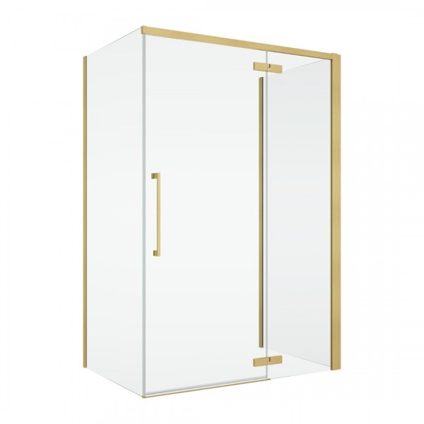 Sanswiss Oriana kabina prysznicowa prostokątna 90x80 cm lewa złoto szczotkowane 79006